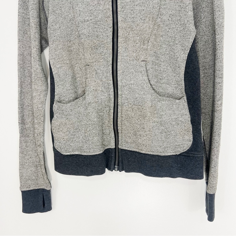 Lululemon On The Daily Hoodie Heathered Black / Heathered Dark Grey Size 4 - Picture 5 of 10